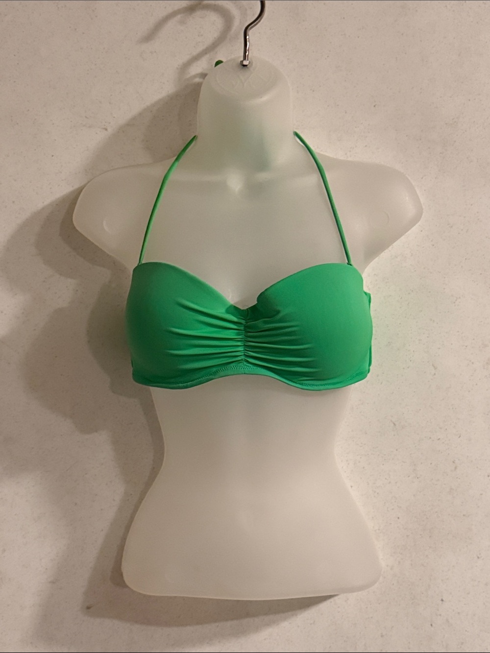 Victoria's Secret Green Bandeau Halter Bikini Top 34D